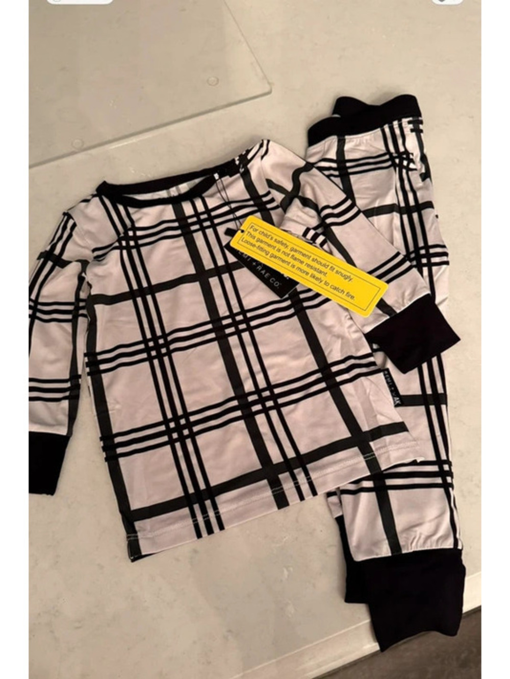 Remi and Rae plaid bamboo two piece pajamas